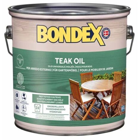 BONDEX TEAK OIL olio universale incolore per arredo esterno 750 ml