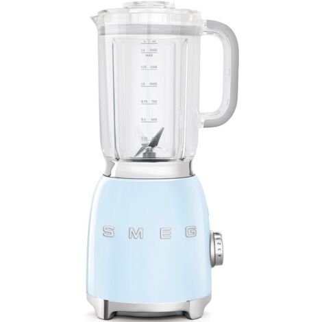 Smeg – Blender 800W avec bol Tritan 1,5L – 4 vitesses et fonction pulse – Idéal pour smoothies et glace pilée – Design années 50 bleu azur - BLF01PBEU