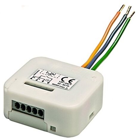 Somfy – Micro-récepteur RTS pour volet roulant filaire – Fréquence 433,42 MHz – Alimentation 230V – Installation facile dans boîte d’encastrement - SOM1811244