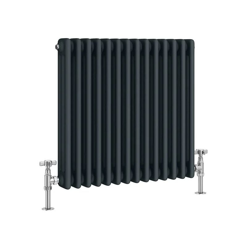 Traditional Anthracite 3 Column Radiators 600mm High 425 Mm Wide