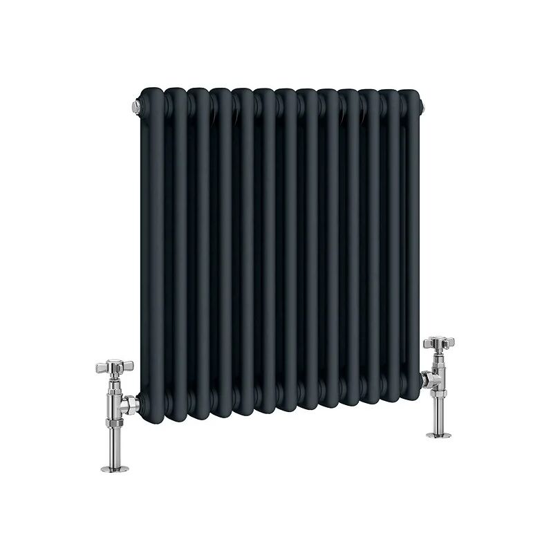 Traditional Anthracite  2 Column Radiators 600mm high 592mm wide