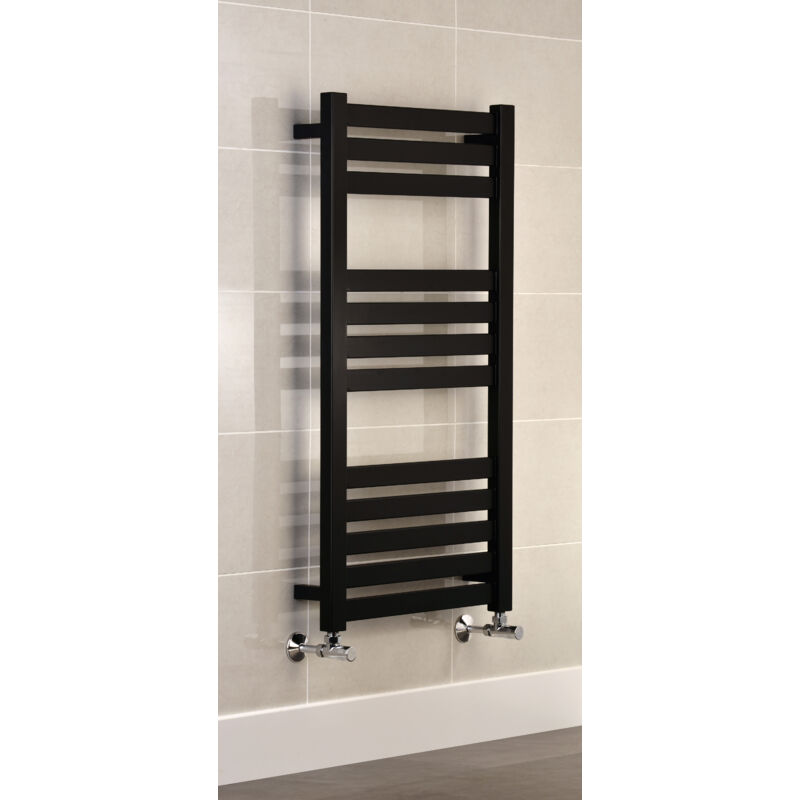 Algarve Black Central Heating Towel Rail 500x960mm