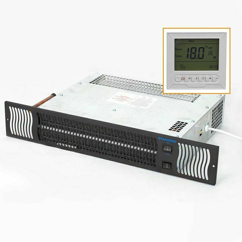 Under Cupboard Kitchen Plinth Heater with Timer and Room Thermostat