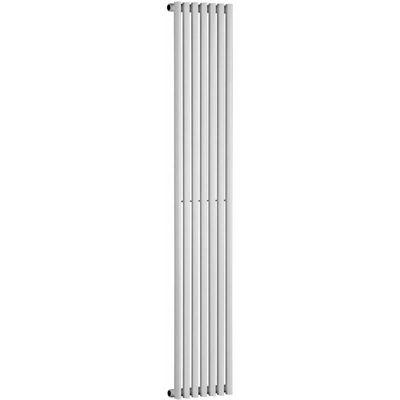 Single Oval Fin Tube 1800 x 315 White Central Heating Designer Column Radiator