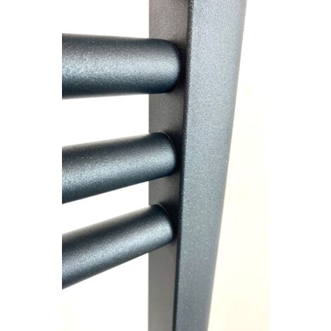 York 400 x 800mm Anthracite Electric Flat Towel Rail Bathroom Radiator