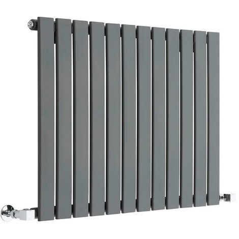 Single Flat Panel Radiator Anthracite 600mm High 748mm Wide