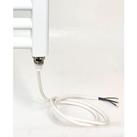 Electric White Flat 300w x 800h Towel Rail Electric Bathroom Towel Rail