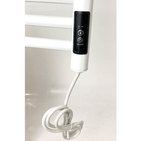 Larne  Dry Electric White  Stainless Steel Towel Rail 1000 mm High 300mm Wide Energy Efficient