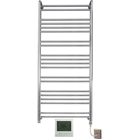 Tokyo Electric Designer Stainless Steel Central Heating Towel Rail 500 x 1200mm + 7 Day Timer/Thermostat (1/3)