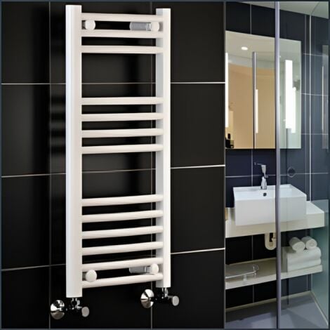 Extra High Heat output White Flat 300w x 800h Towel Rail