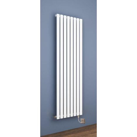 Electric White Single Oval Tube Radiators 1800 x 420 Vertical Column ...