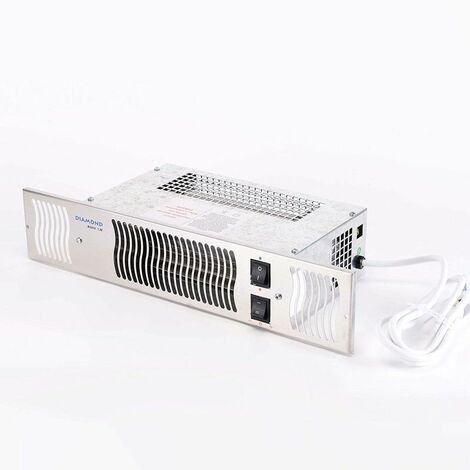 Under Cupboard Kitchen Plinth Heater with Timer and Room Thermostat (Stainless Steel, Diamond 1.9E)