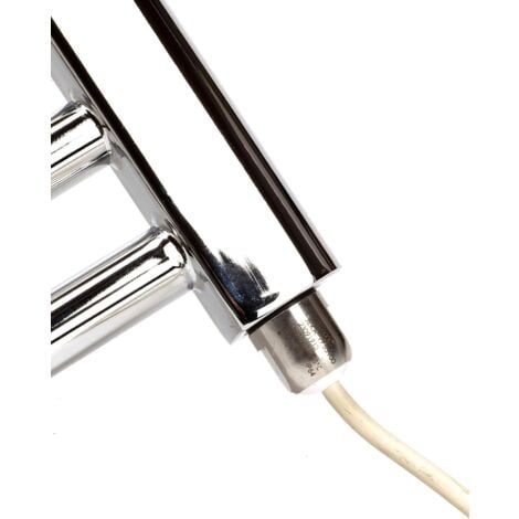 York Flat Chrome Electric Towel Rail 300 x 1200mm Towel Radiator