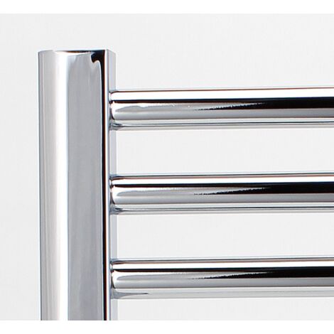 York Flat Chrome Electric Towel Rail 300 x 800mm Towel Radiator