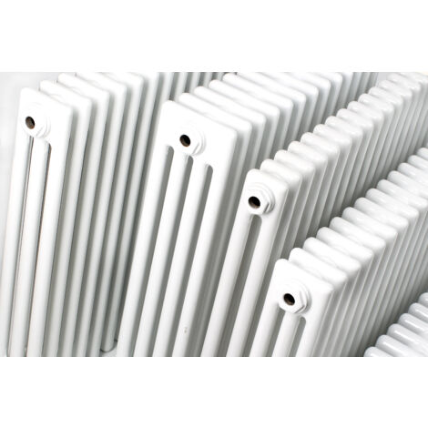 Traditional White  3 Column Radiators 600mm high 821 mm wide
