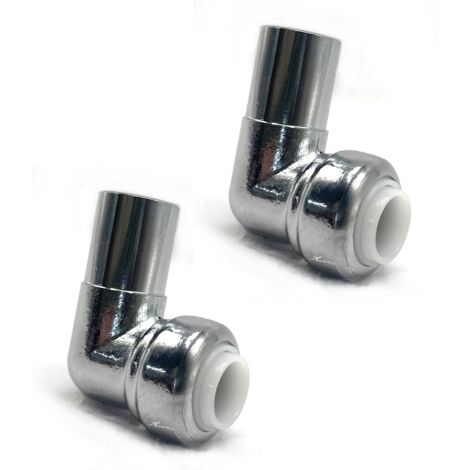 90 Degree Push Fit Radiator Angled Valve15mm to 10mm Reducer