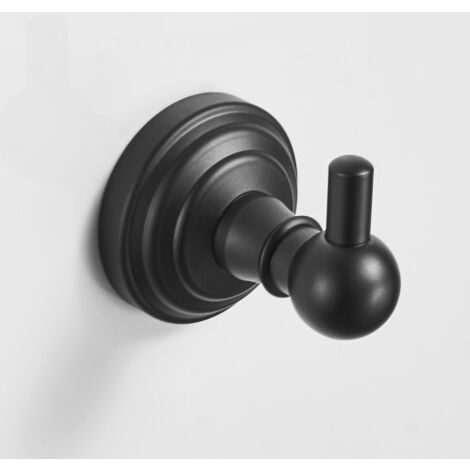 Manissa Matt Black Robe Storage Towel Hooks Door or Wall Mounted Bathroom Kitchen Accessory Made from Premium 304 Grade Strainless Steel to Prevent Rusting