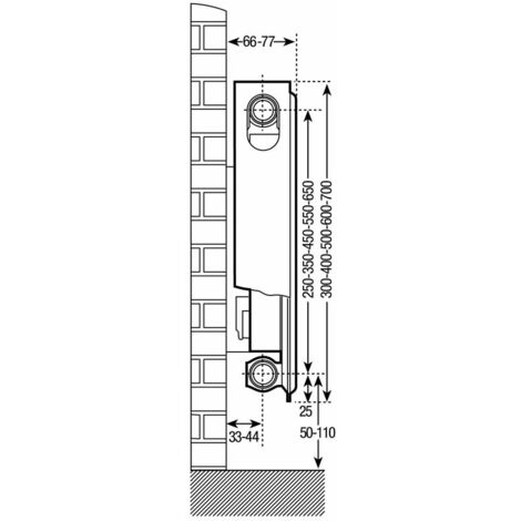 Prorad Type 11  400mm high (Width: 500mm) Single Panel Compact Convector Central Heating Radiator