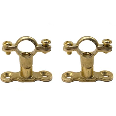 Brass Munsen Pipe Ring Clip & Backplate 15mm - Available in Packs of 2