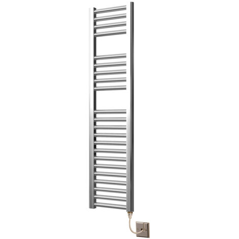 Extra High Heat Output Chrome Electric Towel Rail 300 x 1200mm Flat Bathroom Radiator Heater