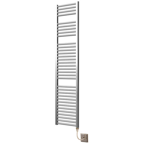 Extra High Heat Output Chrome Electric Towel Rail 400 x 1800mm Flat Bathroom Radiator Heater