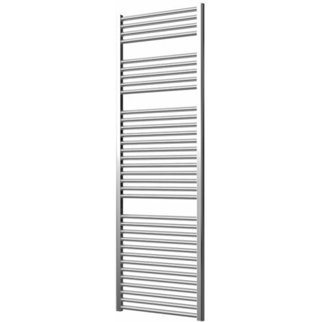 Extra High Heat Output  Chrome Electric Towel Rail 600 x 1800mm Flat Bathroom Radiator Heater