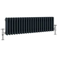 Traditional Anthracite 3 Column Radiators 300mm high 800 mm wide