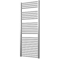 Extra High Heat Output Chrome Electric Towel Rail 600 x 1500mm + TIMER / ROOM THERMOSTAT Curved Bathroom Radiator Heater
