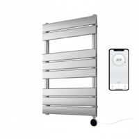 Richmond WiFi Smart Electric Heated Towel Rail Chrome Flat Panel 400mm W x 800mm H