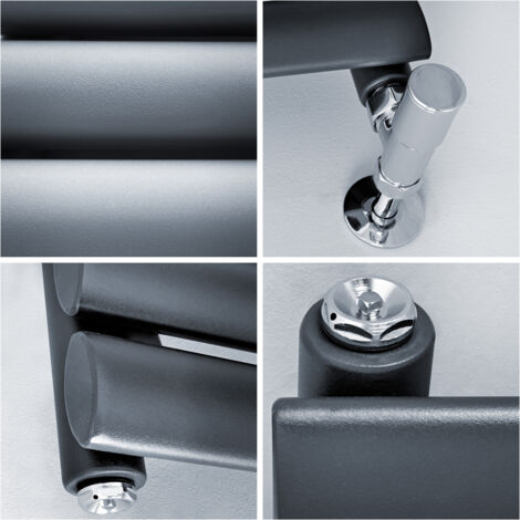 Hudson Reed Sloane Design Heizkörper | 1780 X 472 Mm | Anthrazit | Für Zentralheizung | 1516 Watt