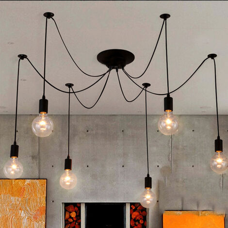 Vintage Pendant Ceiling Lights Shade Lamp Industrial Chandelier Retro Spider UK 