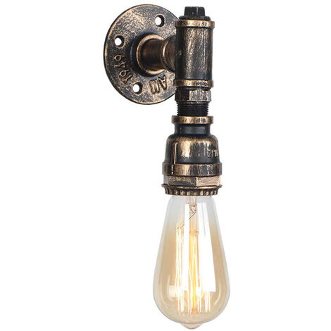 Vintage Industrial Wall Lamp E27 Bronze Iron Wall Light Steam Punk Retro Wall Sconce for Indoor Lighting