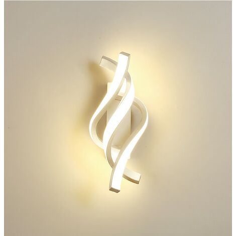Modern Wall Lamp White LED Wall Sconce Indoor Wall Light for Living Room Corridor Staircase Bedroom (Warm White)