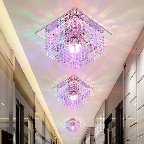 STOEX - Crystal Chandelier Modern Luxury Ceiling Light Led Cube Ceiling Lamp For Living Room Bedroom Office Color Light
