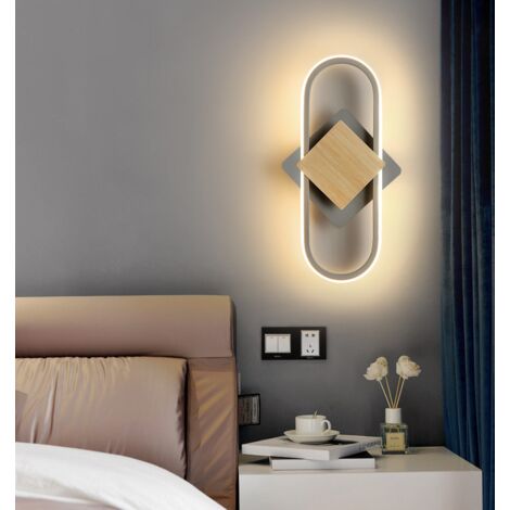 Indoor Wall Light Led Gray Modern Nordic Wall Lamp Minimalist Decorative Wall  Sconce for Living Room