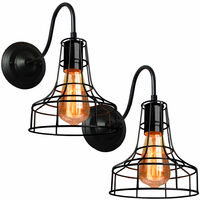 Modern Vintage Retro Industrial Black Wall Sconce Light Lamp Bulb is optional UK 