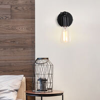 Mini Retro Wall Light Industrial Vintage Wall Lamp Creative Simple Wall Sconce for Bedside Office Stair Black