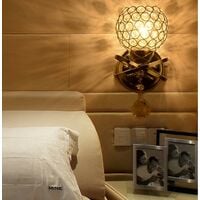 2PCS Modern Crystal Wall Light Style Crystal Wall Lamp Nordic Wall Sconce for Bedroom Aisle Living Room Wall Light Holder E14 Socket,Gold