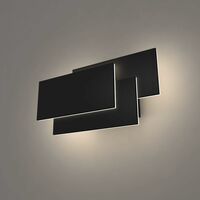 Led Wall Light Indoor 24W Modern Wall Lamp Simple Wall Sconce Cold White 3 In 1 Wall Light Fixture for Living Room Bedroom Stairwell Hallway Black