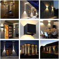 Led Wall Light 12W Modern Wall Sconce Black Warm White Aluminum Wall Lamp