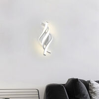 Modern Wall Lamp White LED Wall Sconce Indoor Wall Light for Living Room Corridor Staircase Bedroom (Warm White)