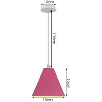 2PCS Retro Pendant Light Vintage Pendant Lamp Modern Hanging Light Industrial Pink Ceiling Light for Hall Hotel Restaurant Loft Kitchen Coffee Shop E27