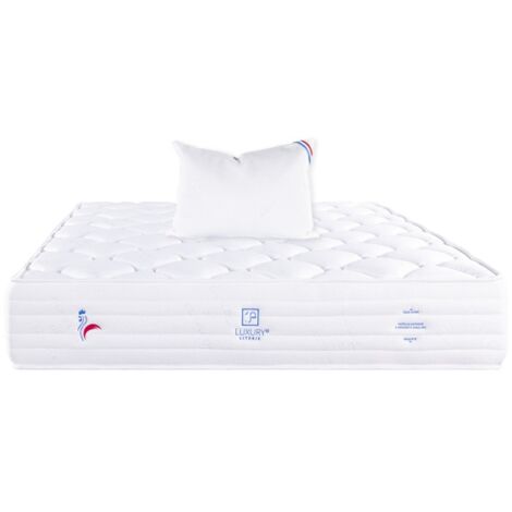 Matelas Patriote Mousse, 27cm, mousse haute densité , Indépendance du Couchage, Soutien ferme + Oreiller, 90x190cm (1/4)