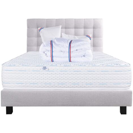 Ensemble Matelas Thermotec (24 cm),Tête de Lit, Sommier (20cm),Couette et Oreiller, 140x200cm (1/5)
