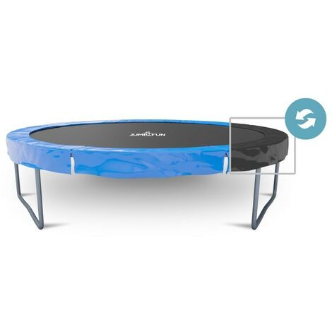 Coussin de protection des ressorts pour Trampoline, réversible bleu / noir : ø 12Ft (1/4)