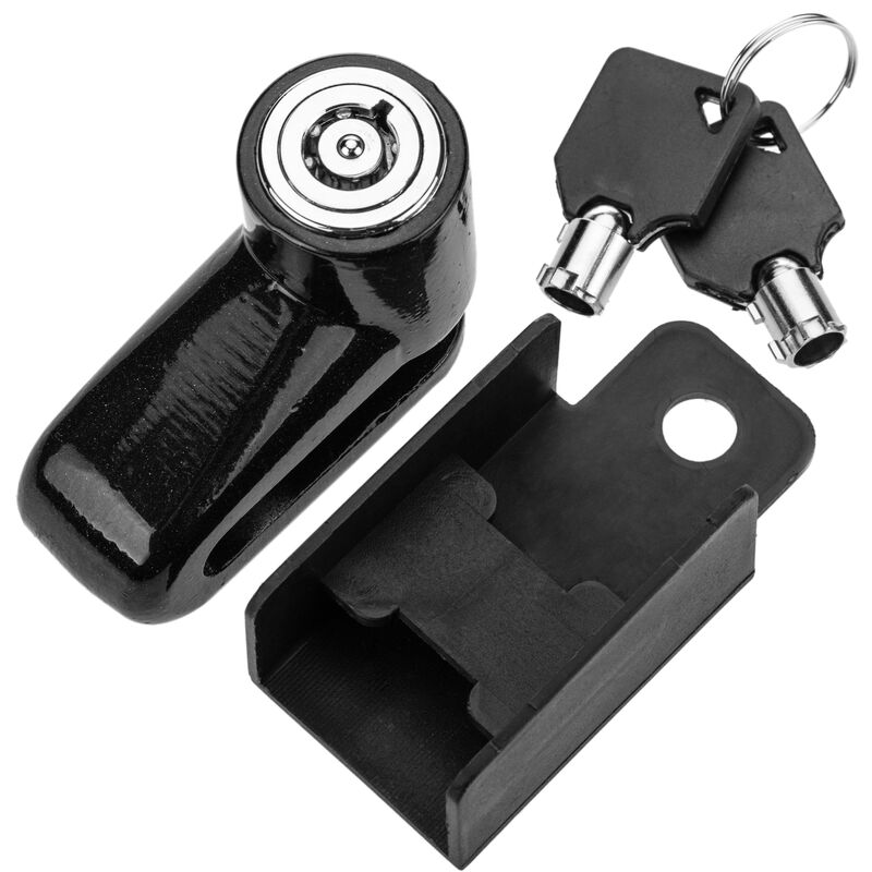 PrimeMatik - Candado antirrobo con llave de freno de disco para bicicleta y moto 44x57x24mm