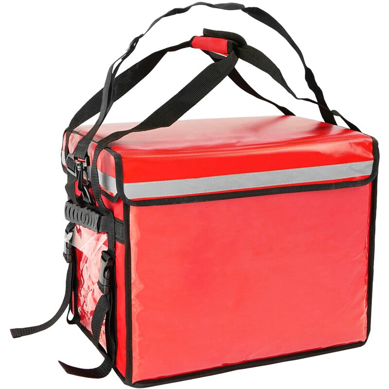 CityBAG - Bolsa isotérmica 44 x 39 x 34 cm roja para comidas al aire libre y entrega de pedidos de comida en moto o bici