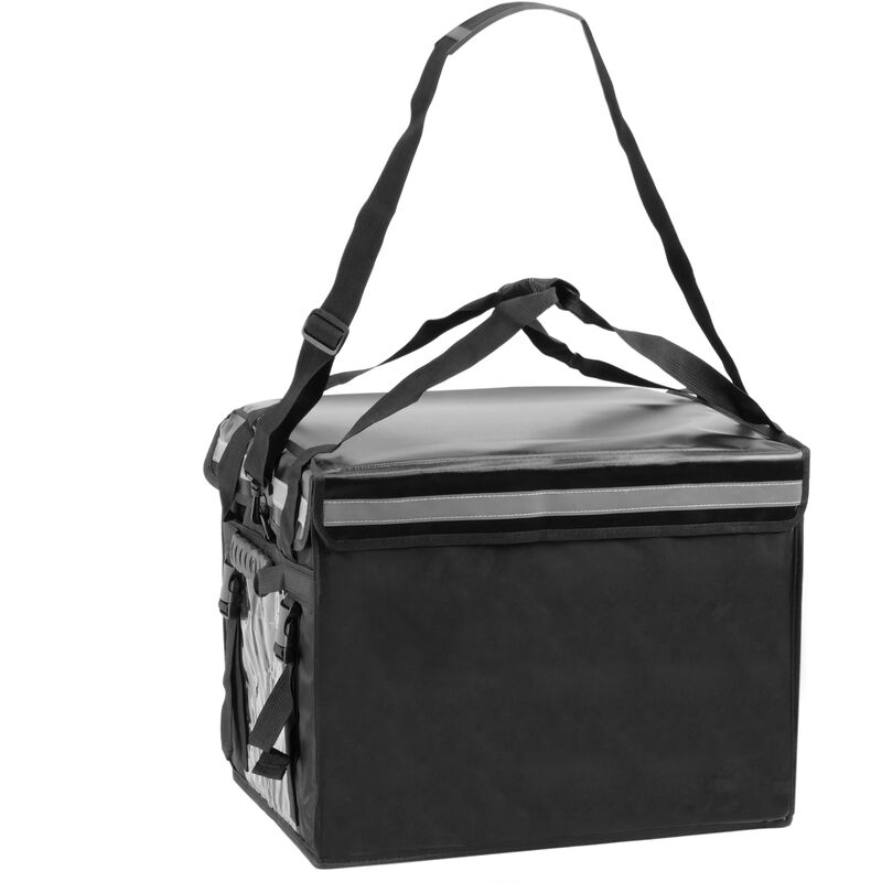 CityBAG - Bolsa isotérmica 50 x 39 x 39 cm negra para comidas al aire libre y entrega de pedidos de comida en moto o bicicleta