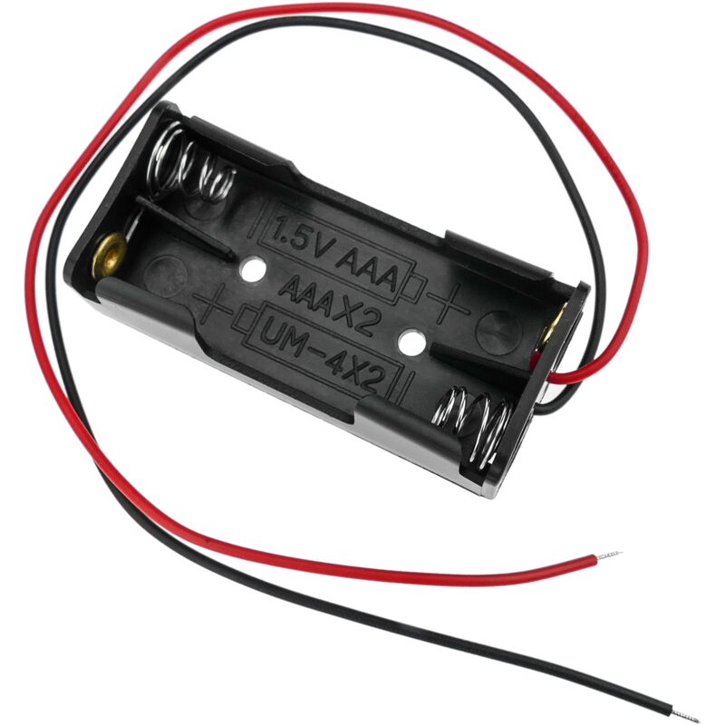 Portapilas plano para 4 pilas LR6 AA 1.5V - Cablematic