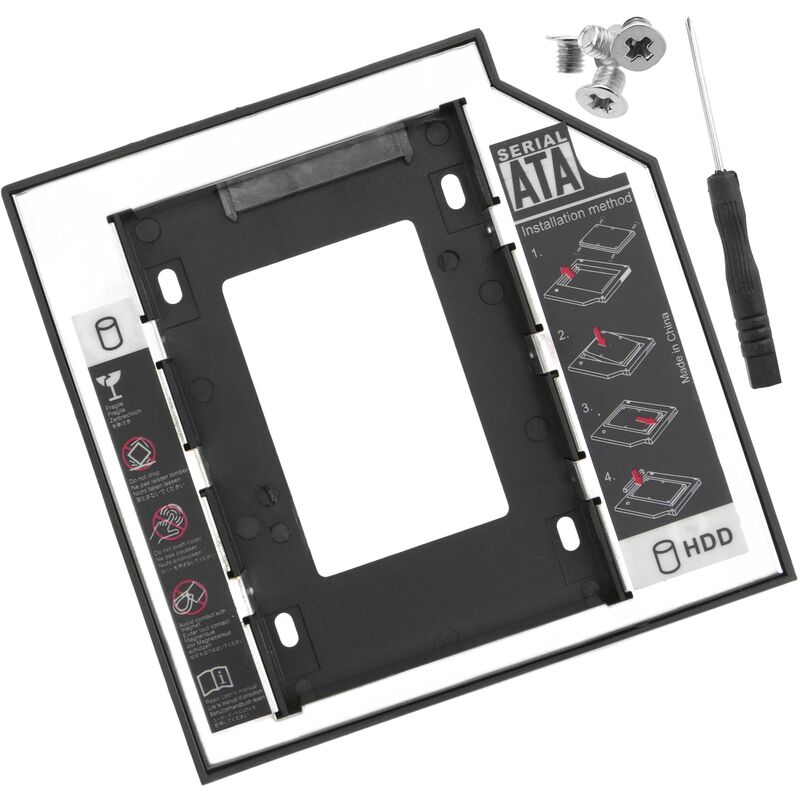 BeMatik - Adaptador de disco óptico ODD CD DVD a disco duro SATA 2.5 para ordenador portátil 9.5mm